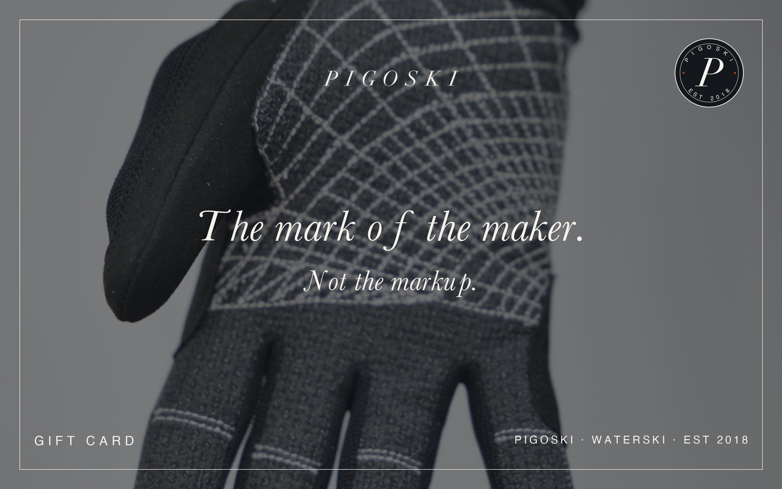 PIGOSKI gift card — stamp badge (v4)
