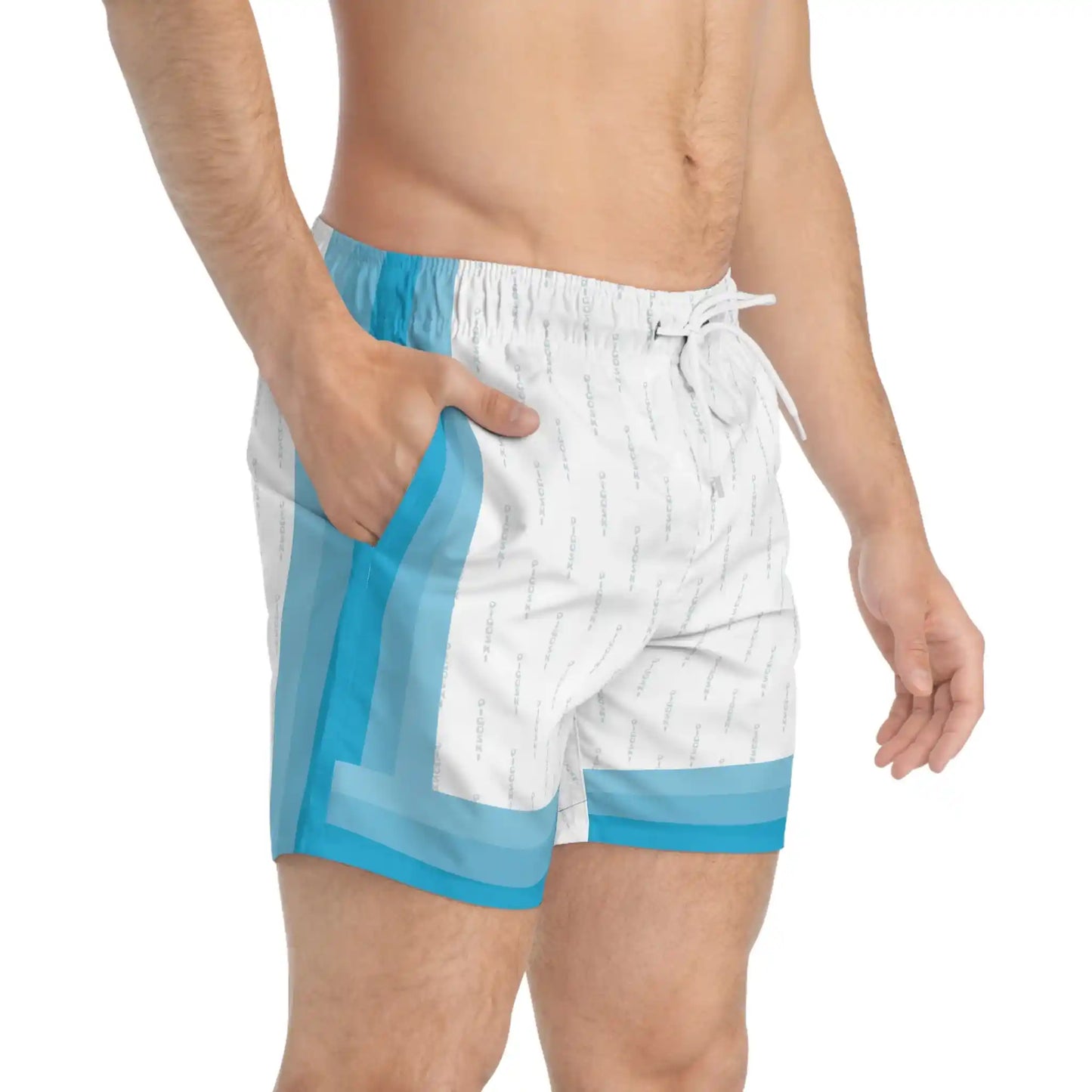 Blue and White shorts for men