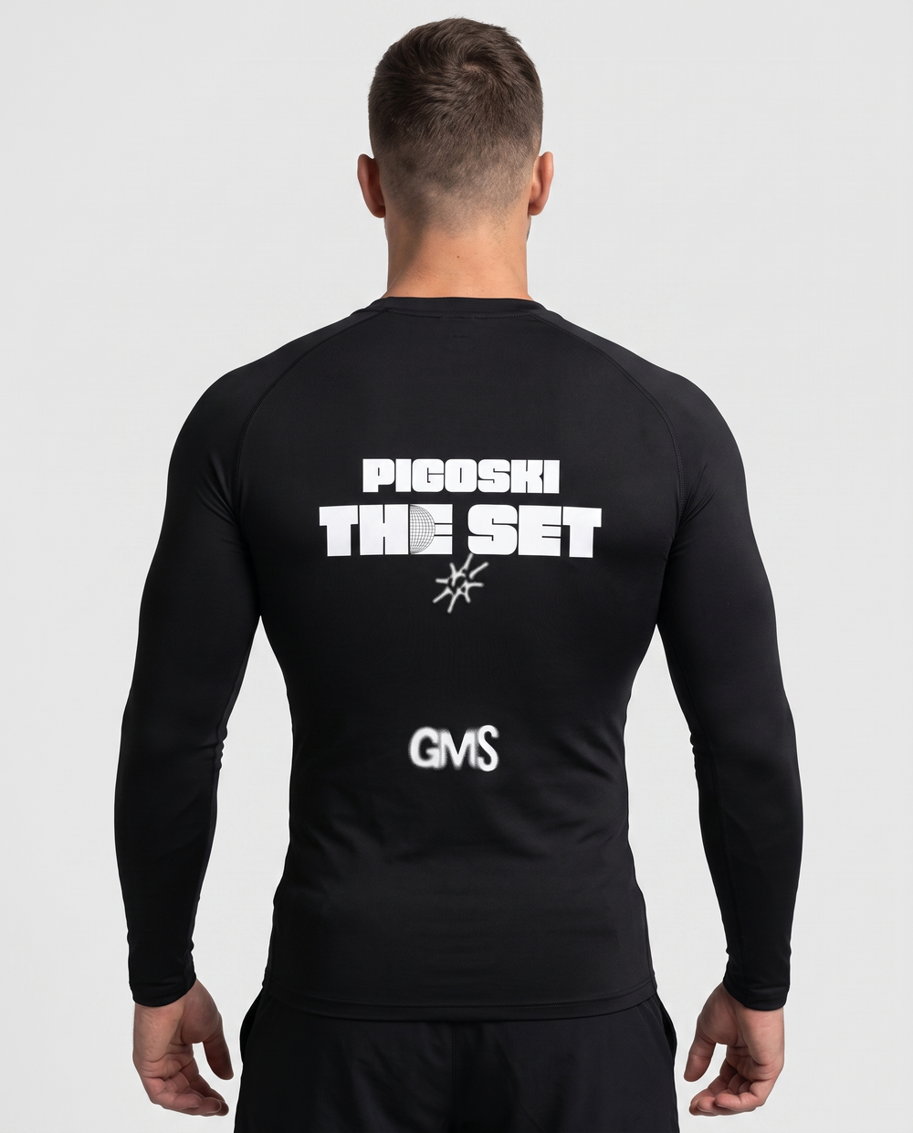 PIGOSKI "The Set" Performance Long Sleeve — Men's on model — studio fit shot