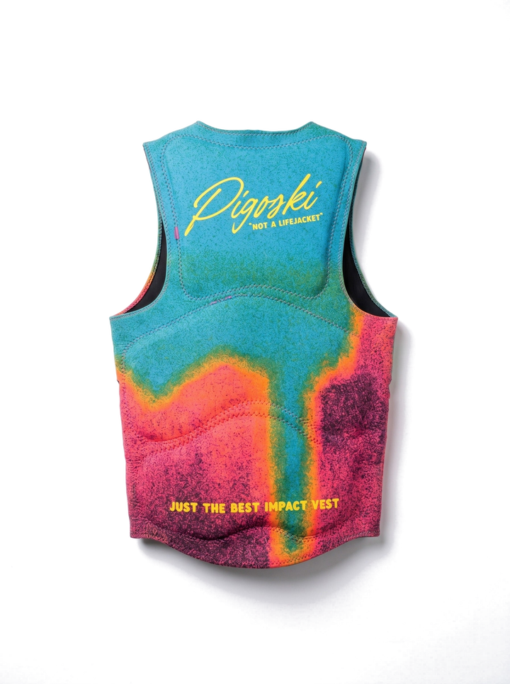 PIGOSKI Tailored Impact Vest, Riviera colorway, back, on transparent background